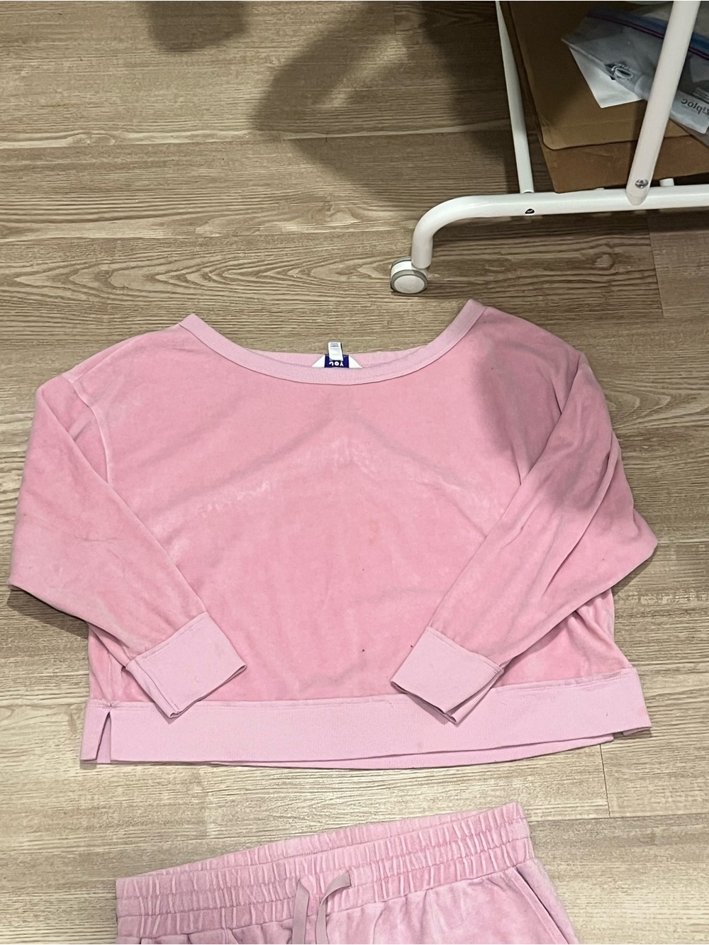 JoyLab Pink Ribbed Lounge Top - Relaxed Fit - Picture 3 of 4
